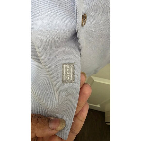 Tommy Bahama Men's XL 100% Silk Relax Shirt Embroidered Back Graphic Light Blue - Picture 5 of 8